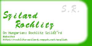 szilard rochlitz business card